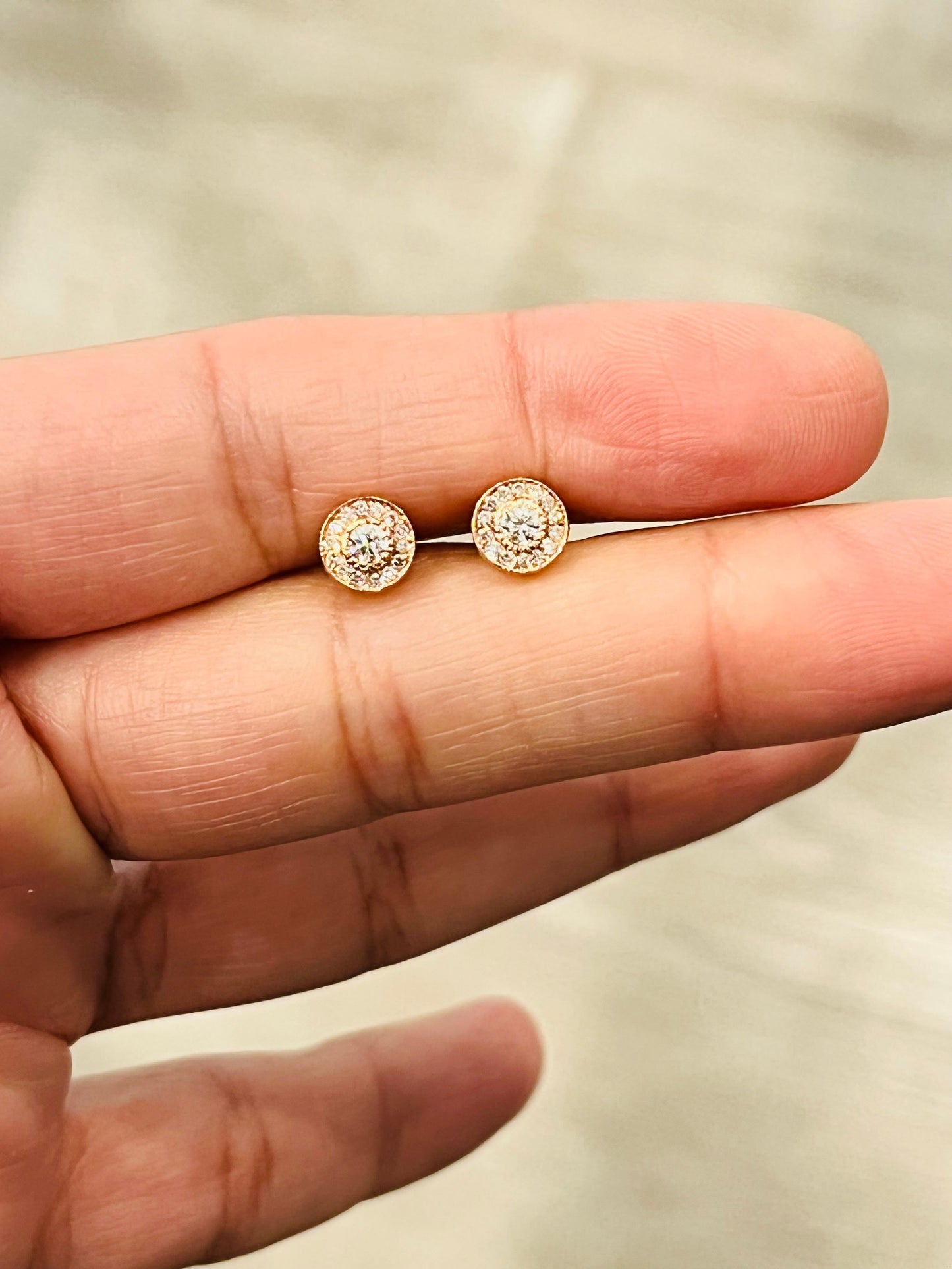 0.30 Carat Diamond 14 Karat Rose Gold Earrings