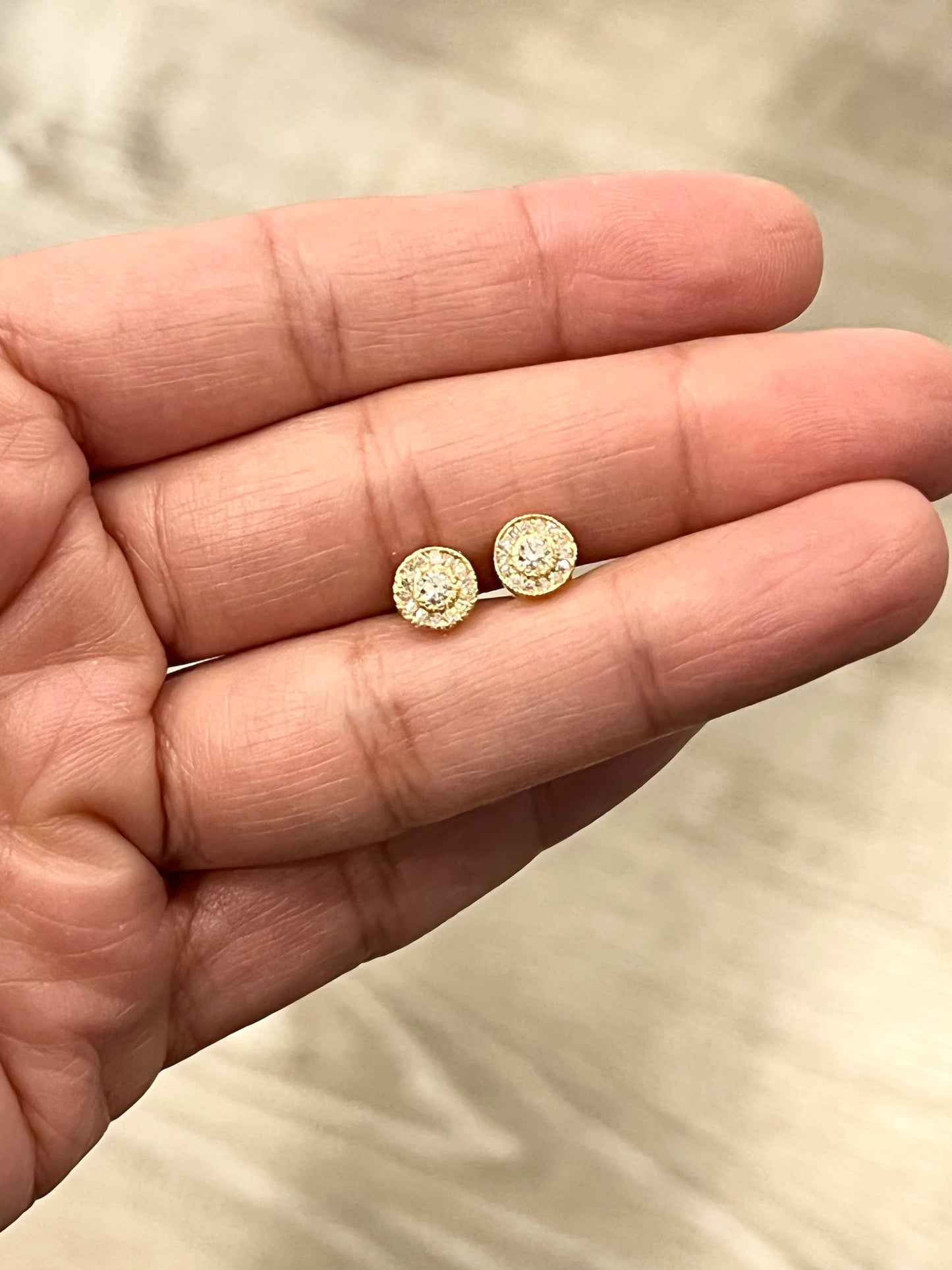 0.30 Carat Diamond 14 Karat Yellow Gold Earrings