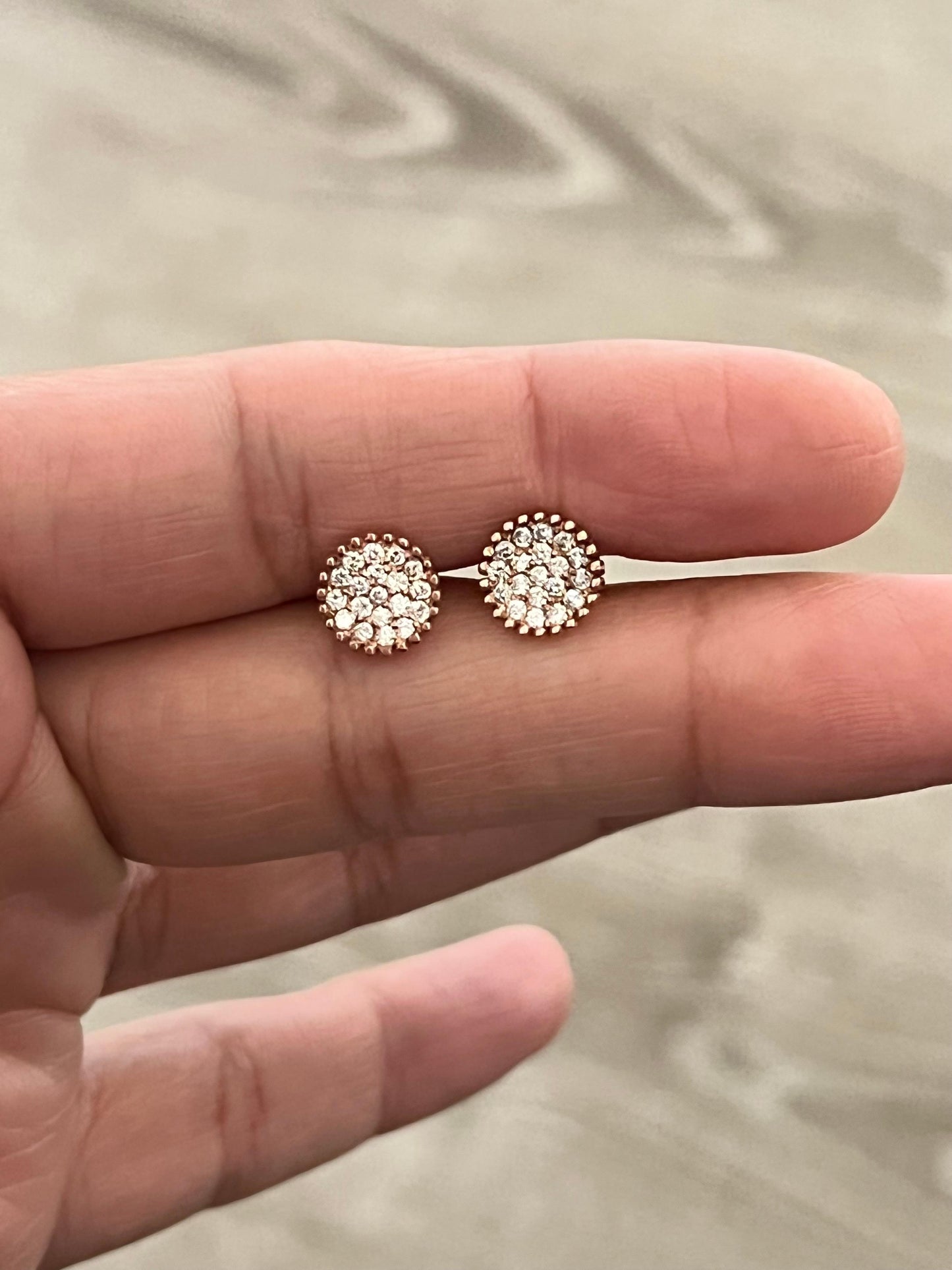 0.46 Carat Diamond 14 Karat Rose Gold Earrings