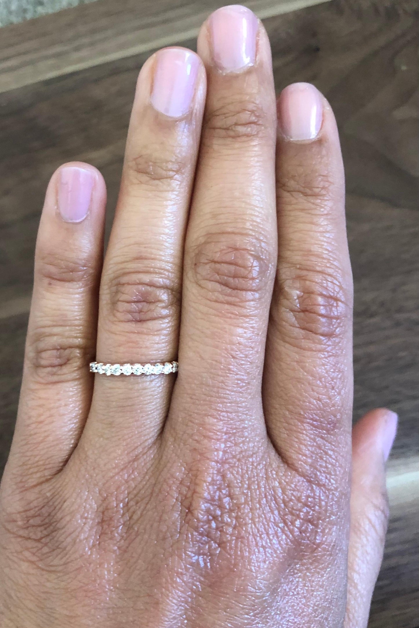 0.70 Carat Round Cut Diamond Rose Gold Band