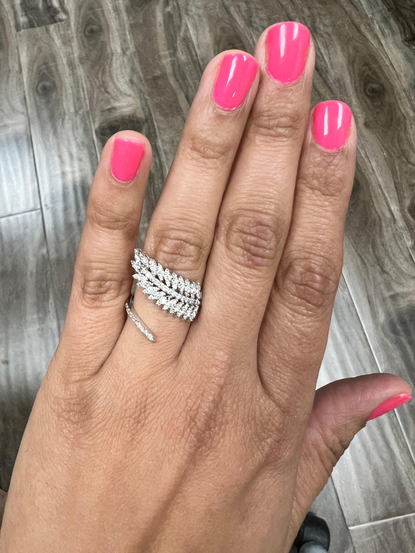 0.71 Carat Natural Round Diamond 14 Karat White Gold Cocktail Ring
