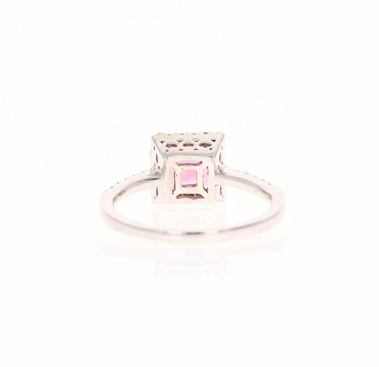 1.33 Carat Tourmaline Diamond 14 Karat White Gold Ring