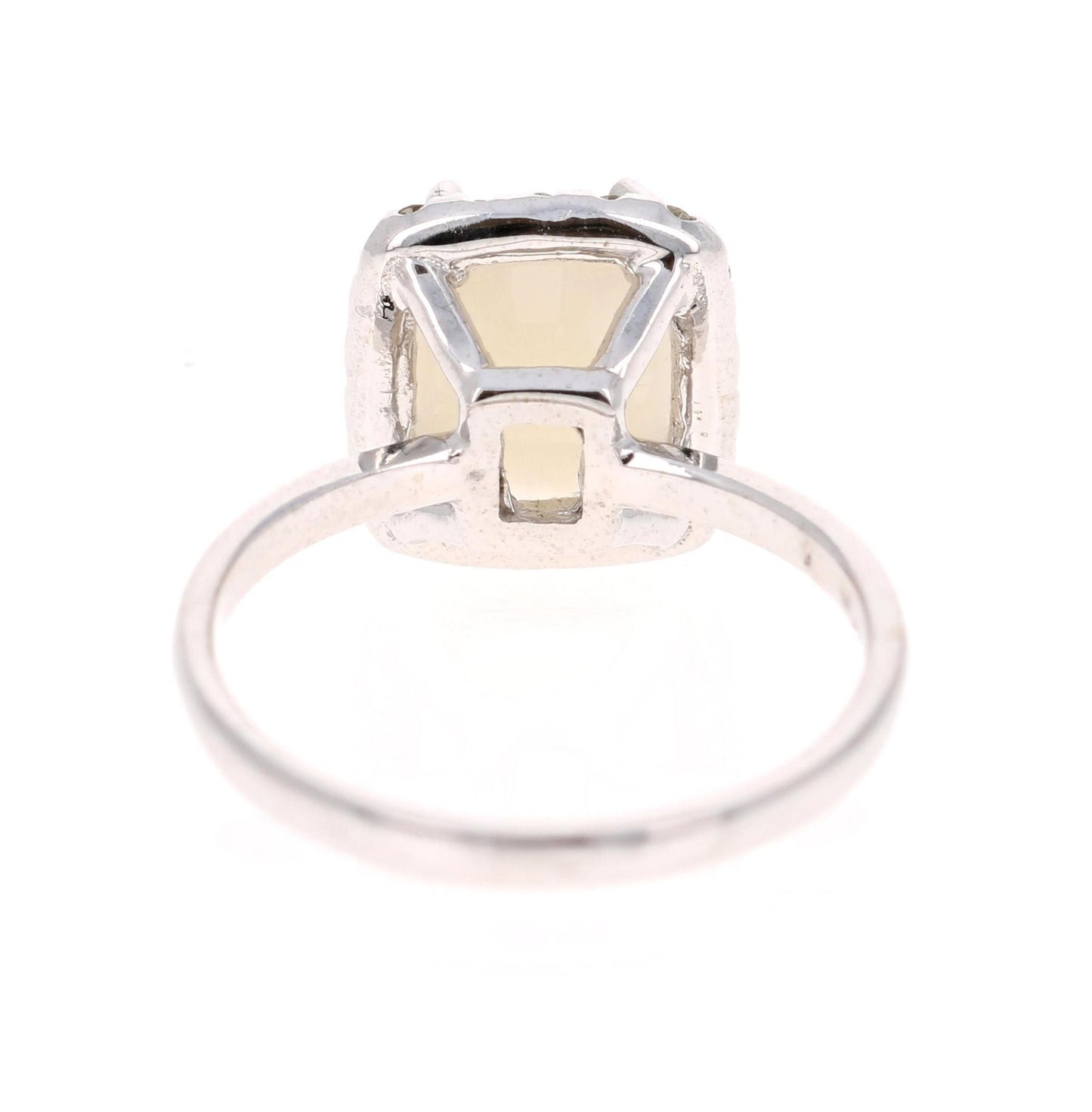 1.77 Carat Opal Diamond 14 Karat White Gold Ring