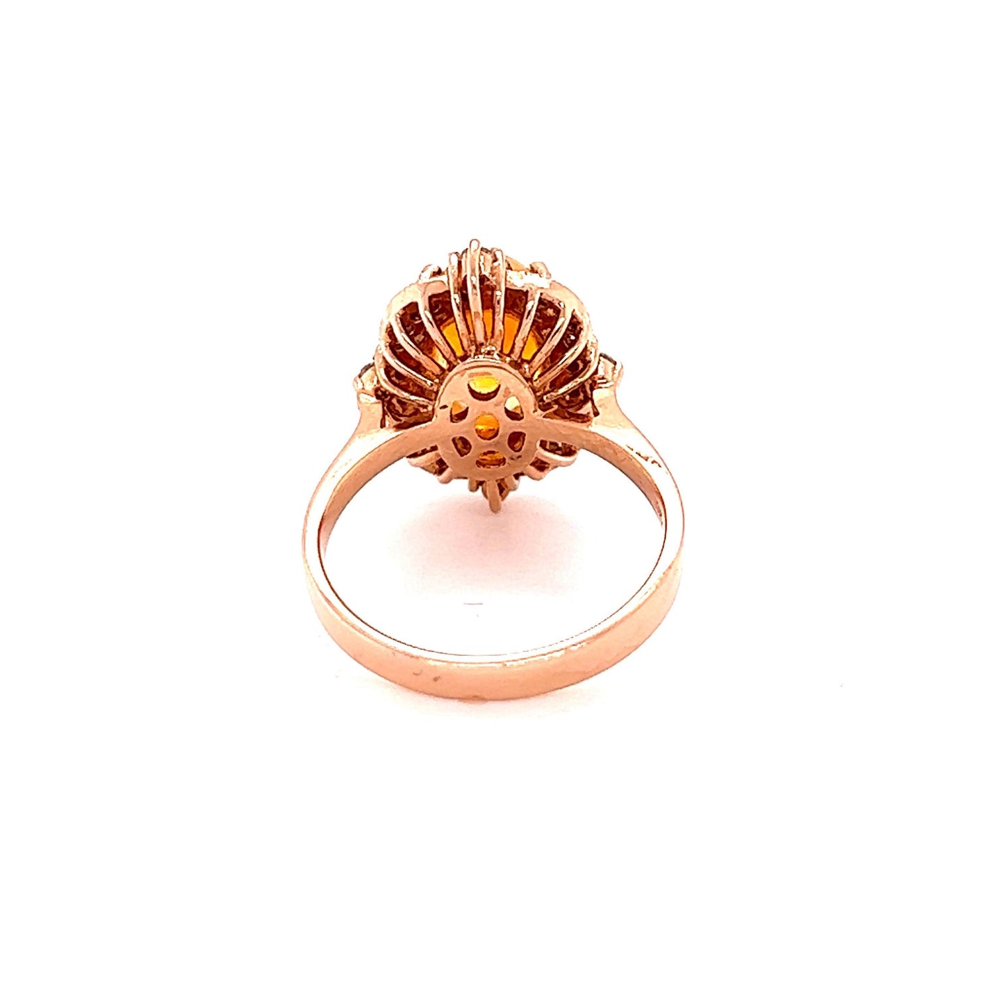 2.50 Carat Opal Diamond Yellow Gold Ring