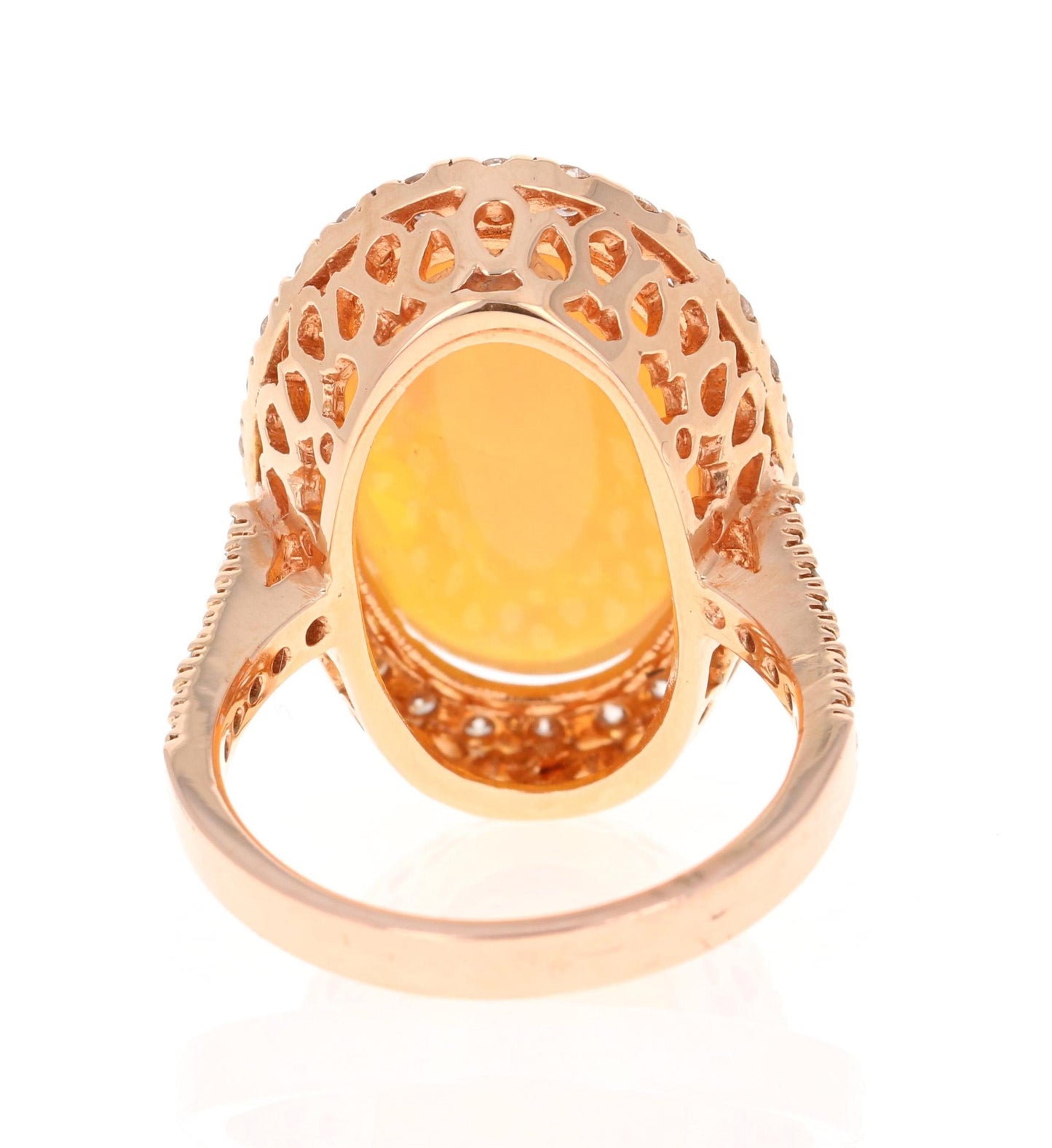8.07 Carat Opal Diamond 14 Karat Rose Gold Ring