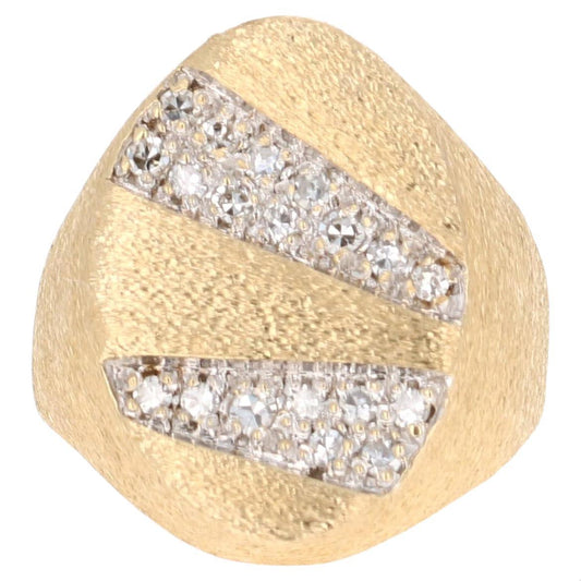 0.35 Carat Diamond 14 Karat Yellow Gold Cocktail Ring