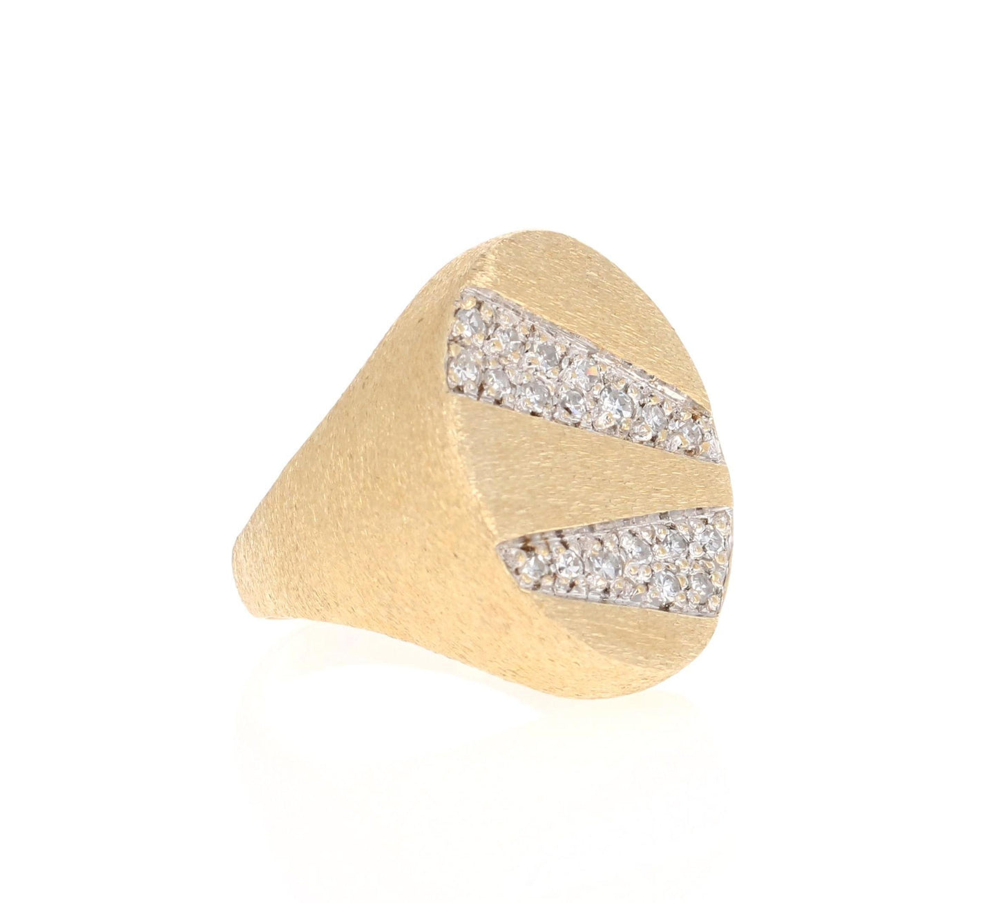 0.35 Carat Diamond 14 Karat Yellow Gold Cocktail Ring