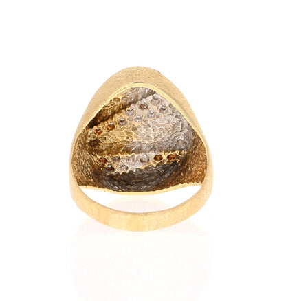 0.35 Carat Diamond 14 Karat Yellow Gold Cocktail Ring
