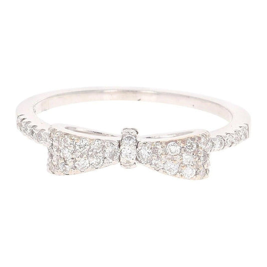 0.40 Carat Diamond Bow White Gold Band