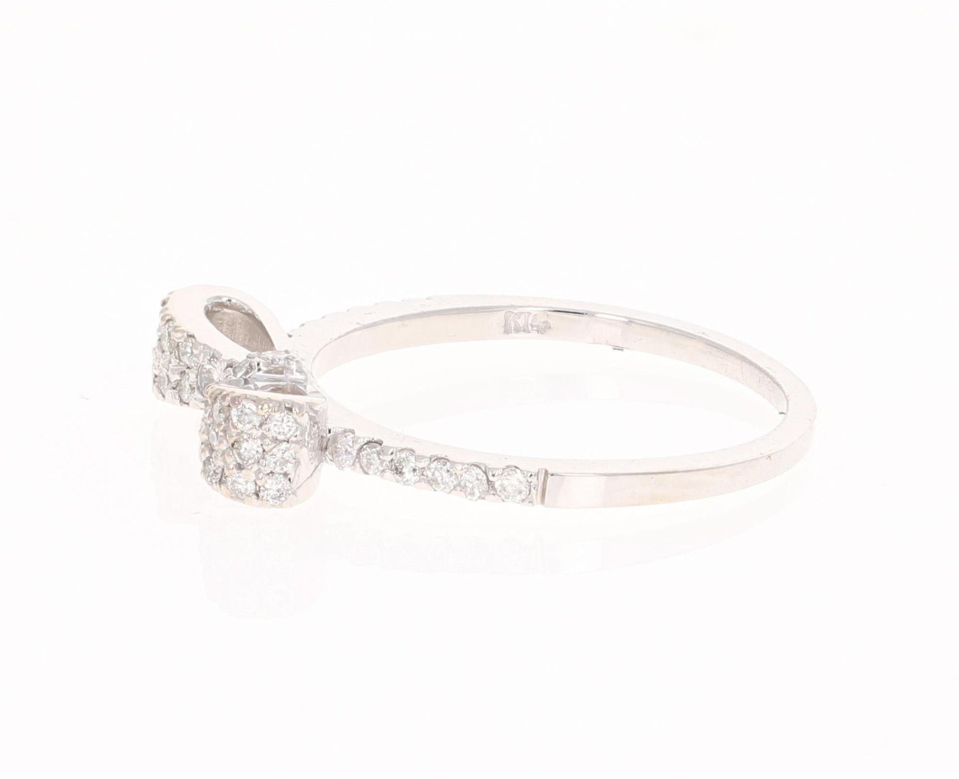 0.40 Carat Diamond Bow White Gold Band