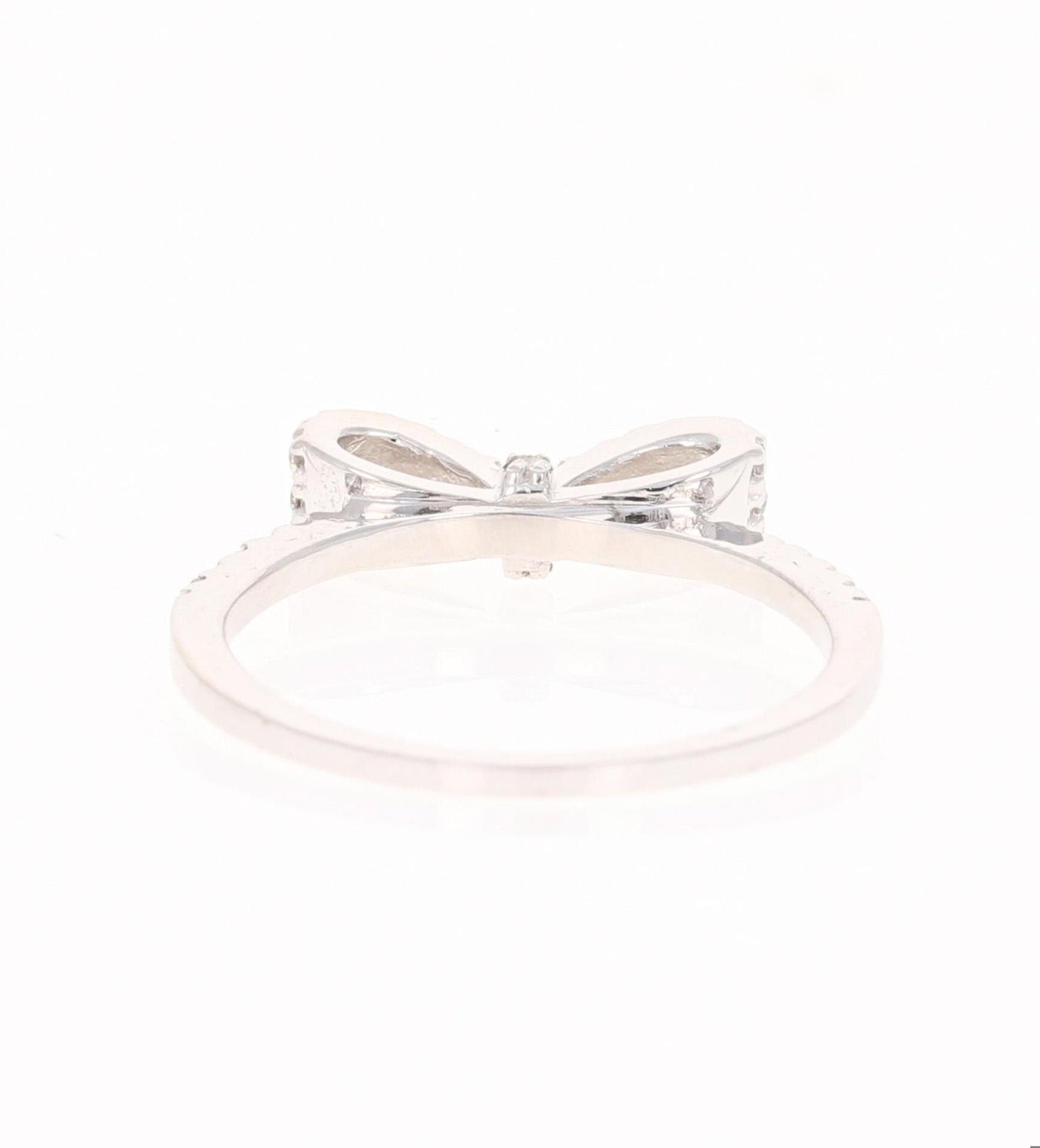 0.40 Carat Diamond Bow White Gold Band