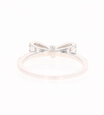 0.40 Carat Diamond Bow White Gold Band