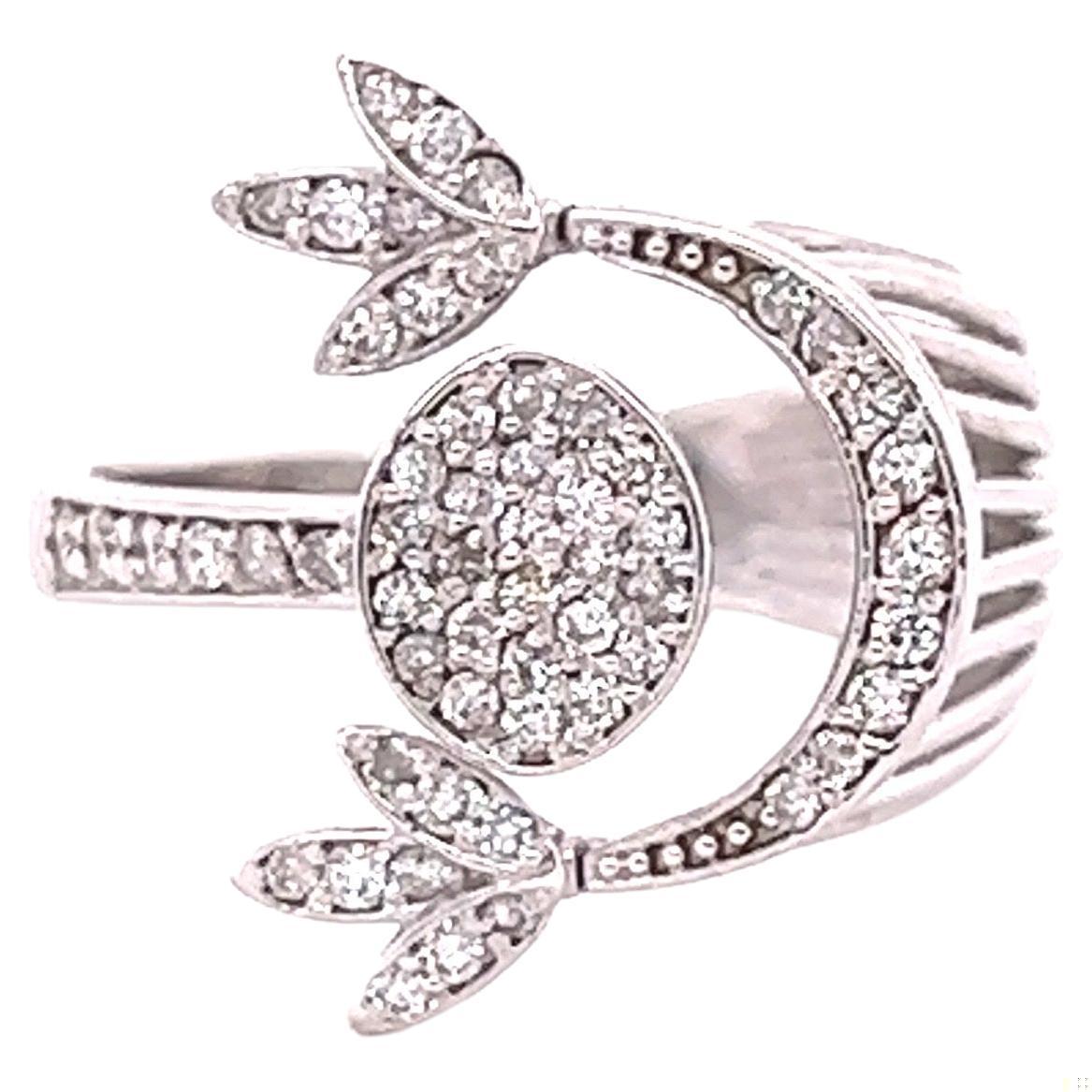 0.40 Carat Diamond Cocktail 14 Karat White Gold Ring