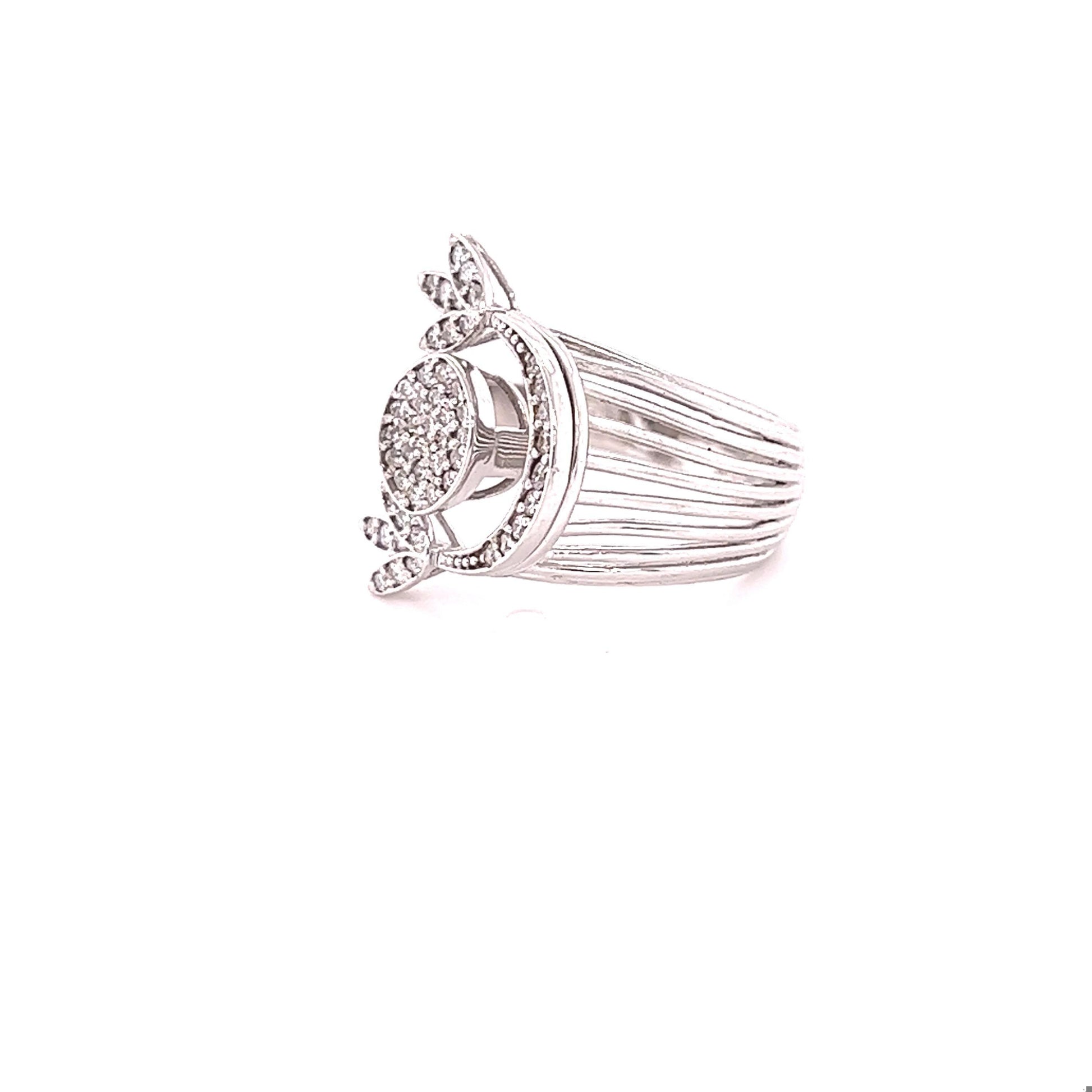 0.40 Carat Diamond Cocktail 14 Karat White Gold Ring