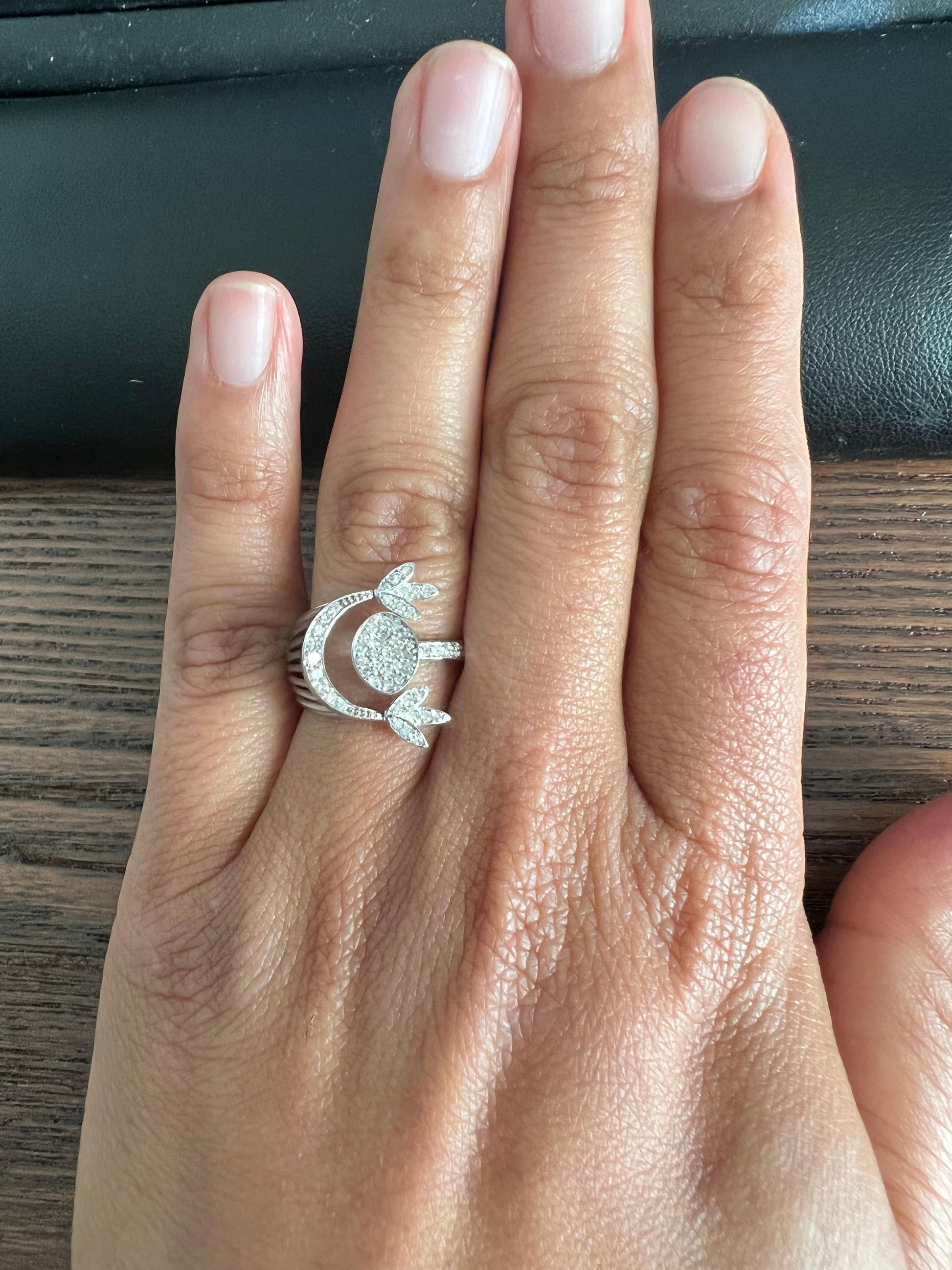 0.40 Carat Diamond Cocktail 14 Karat White Gold Ring