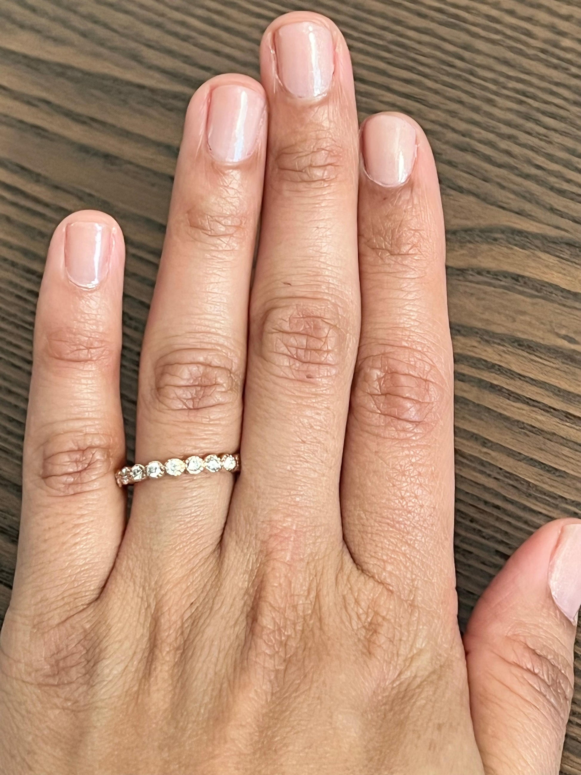 0.44 Carat Round Cut Diamond Rose Gold Band