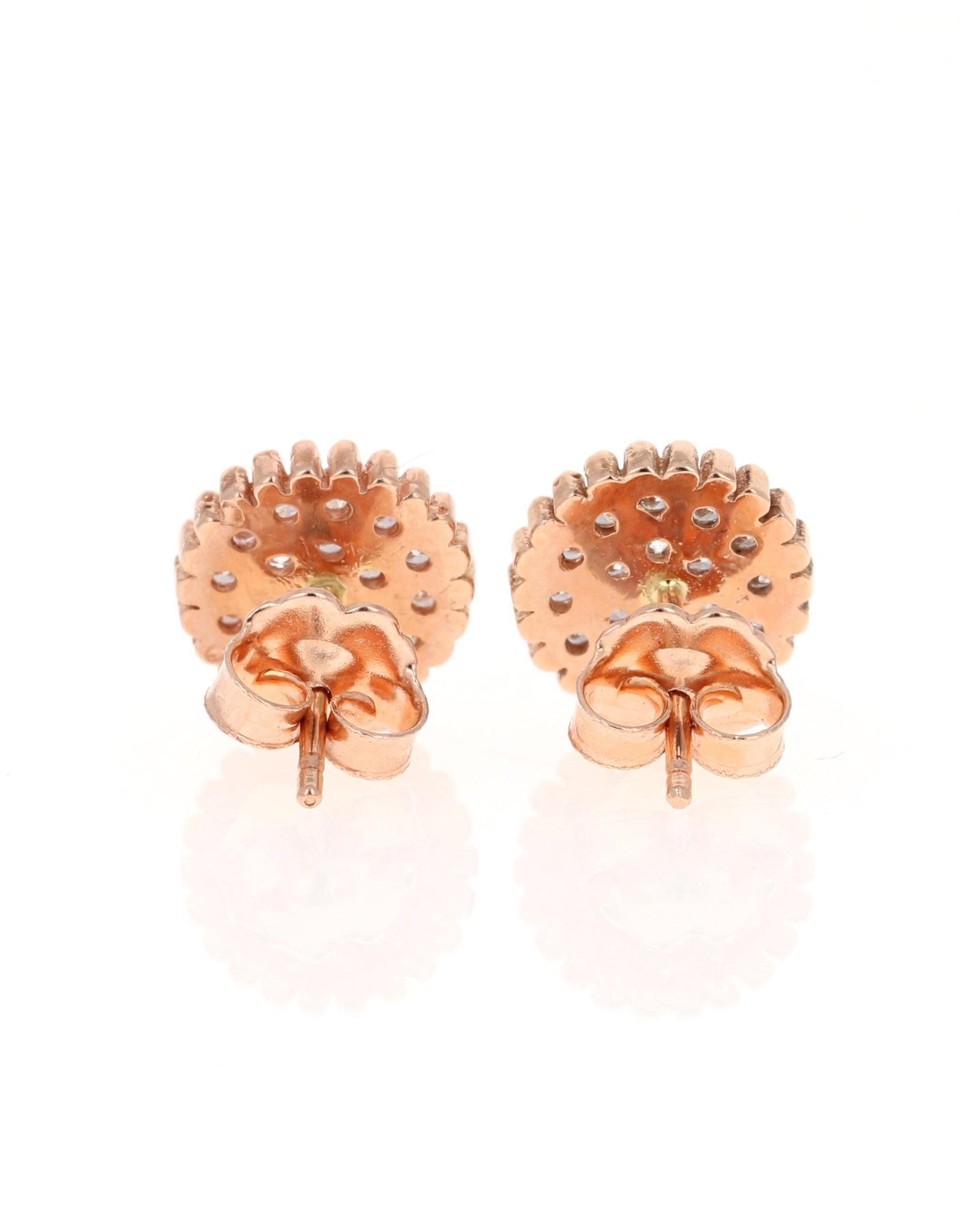 0.46 Carat Diamond 14 Karat Rose Gold Earrings