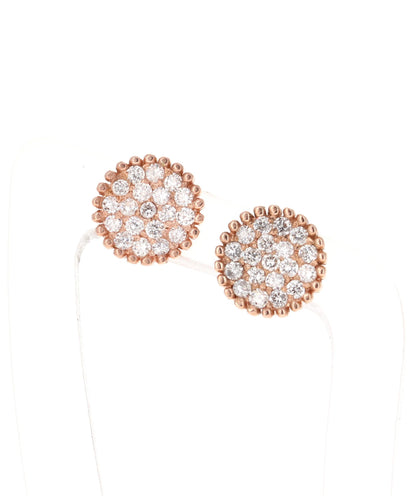 0.46 Carat Diamond 14 Karat Rose Gold Earrings