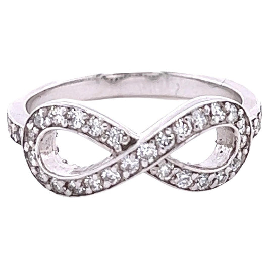 0.46 Carat Infinity Diamond White Gold Ring