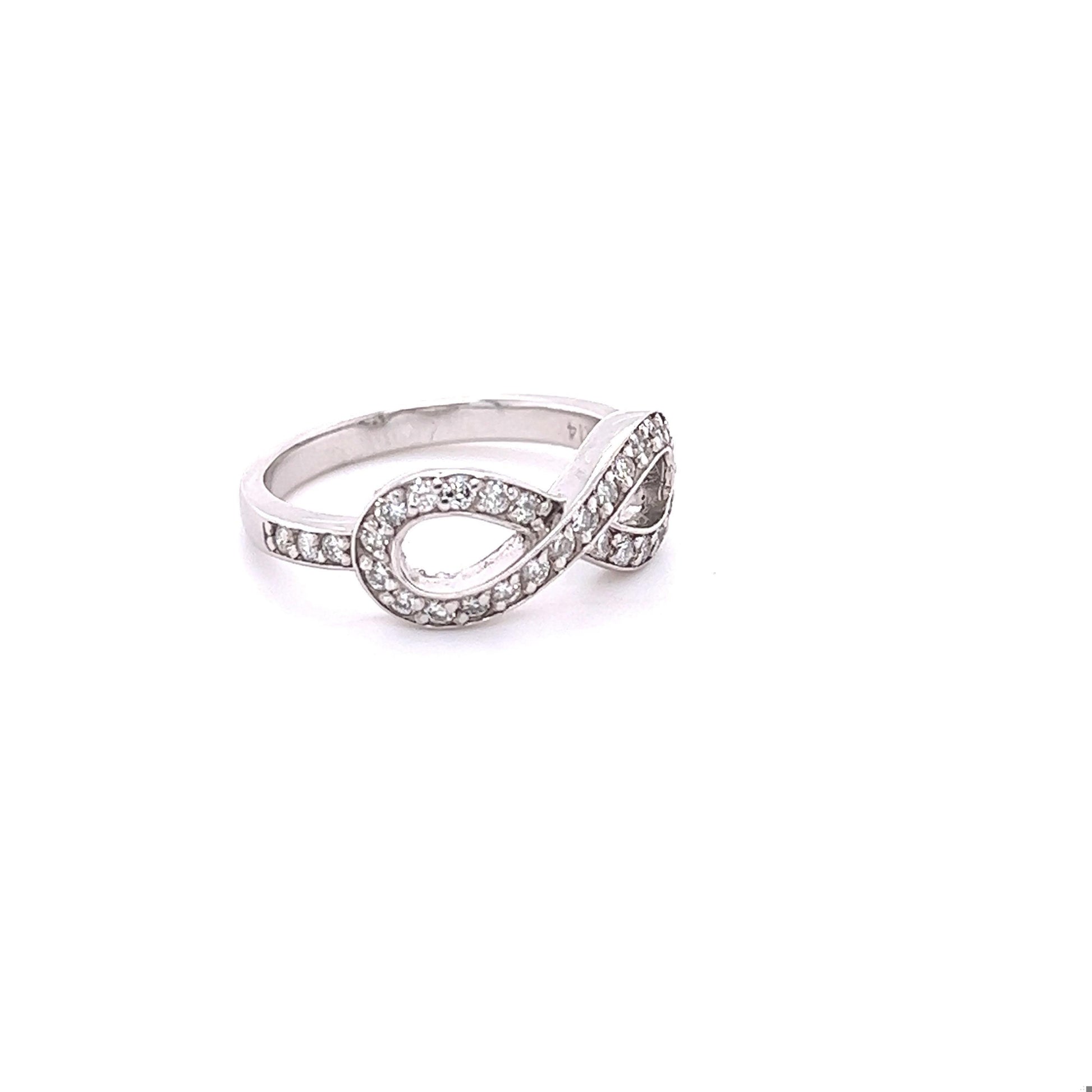 0.46 Carat Infinity Diamond White Gold Ring