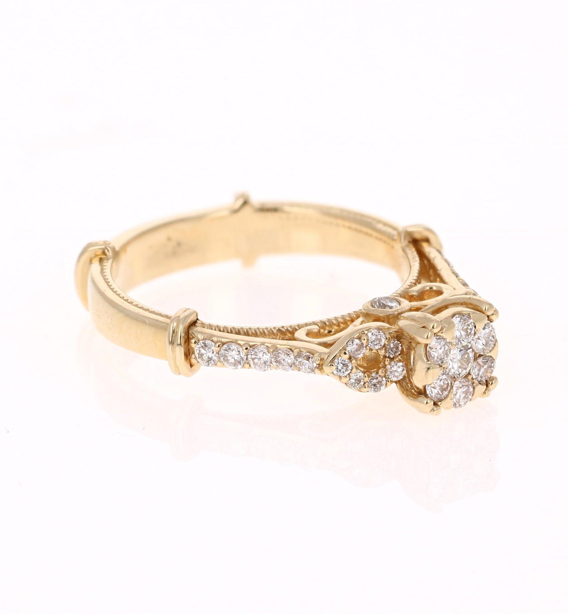 0.50 Carat Diamond Yellow Gold Engagement Ring