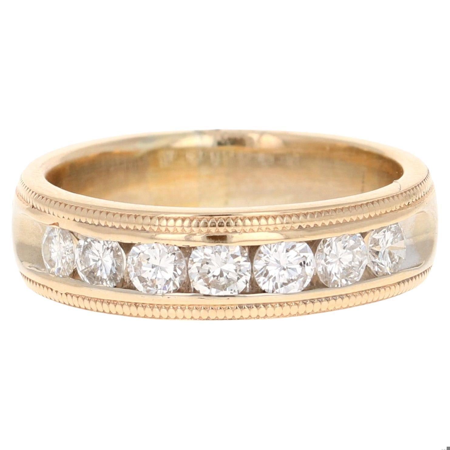 0.60 Carat Diamond Yellow Gold Band