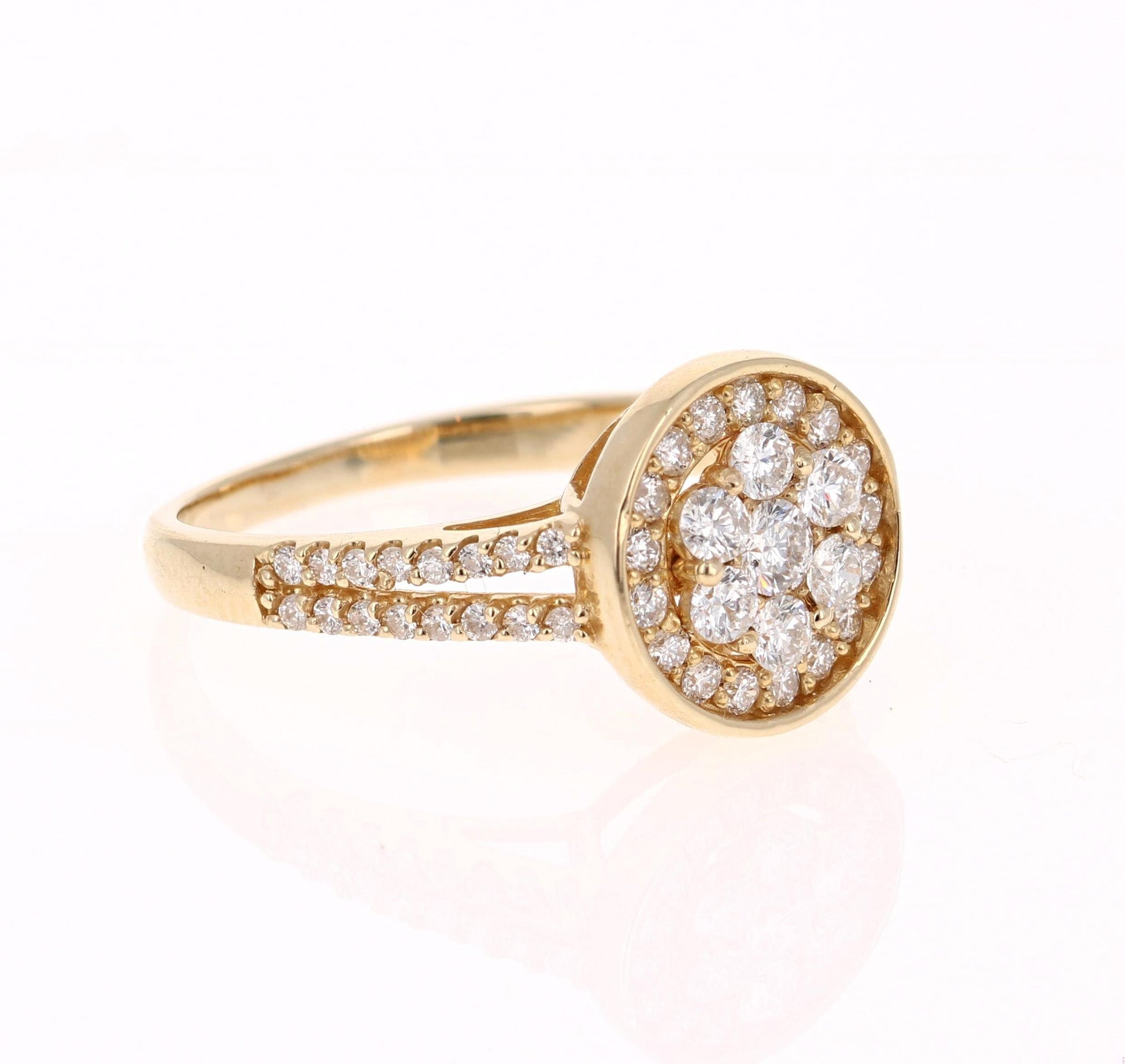 0.68 Carat Diamond 14 Karat Yellow Gold Ring
