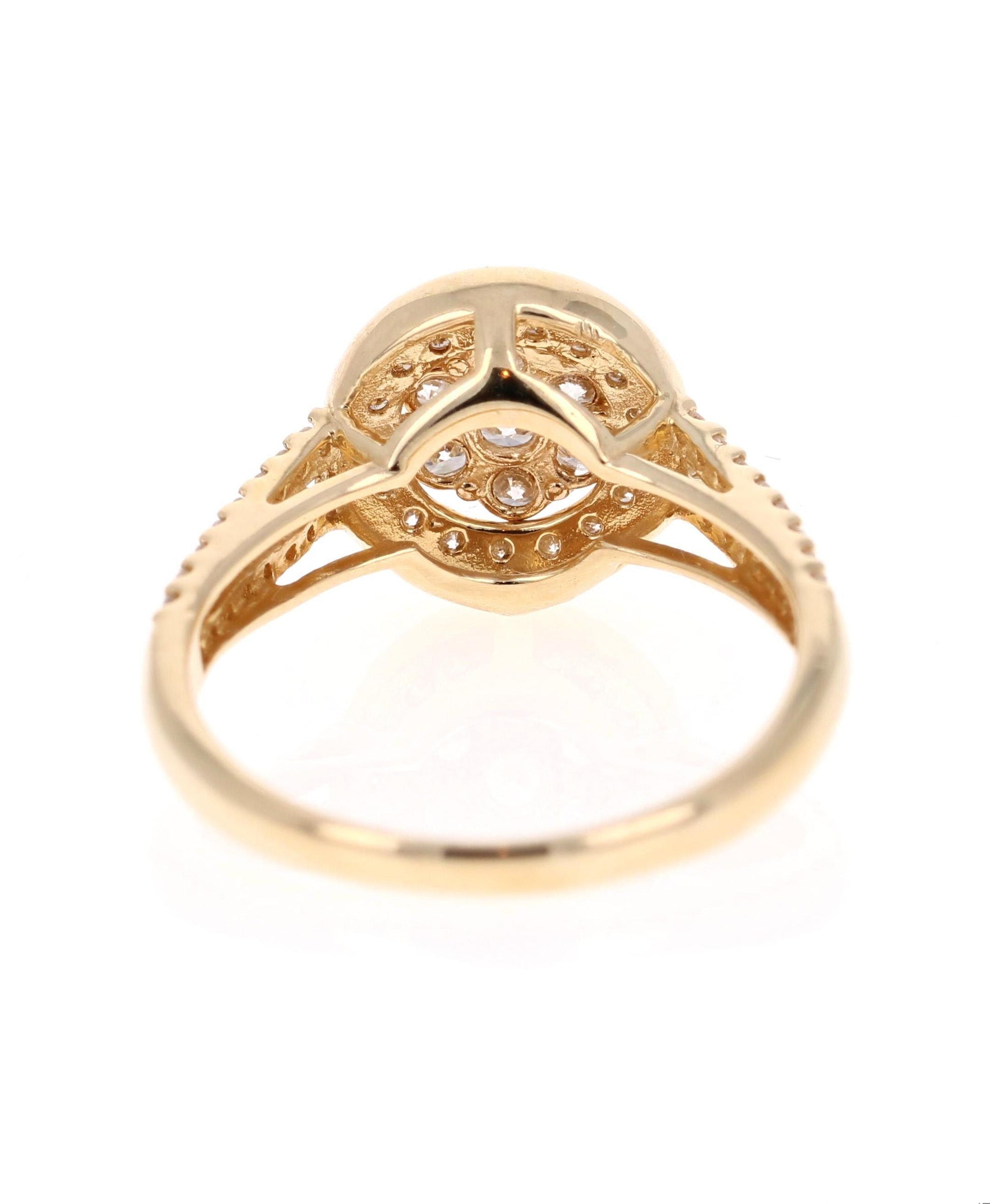 0.68 Carat Diamond 14 Karat Yellow Gold Ring