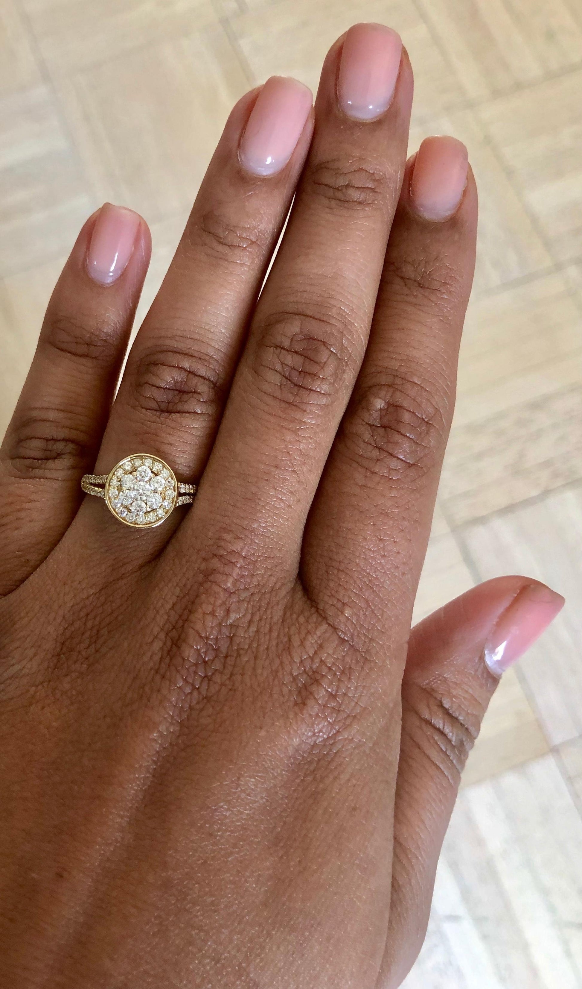 0.68 Carat Diamond 14 Karat Yellow Gold Ring