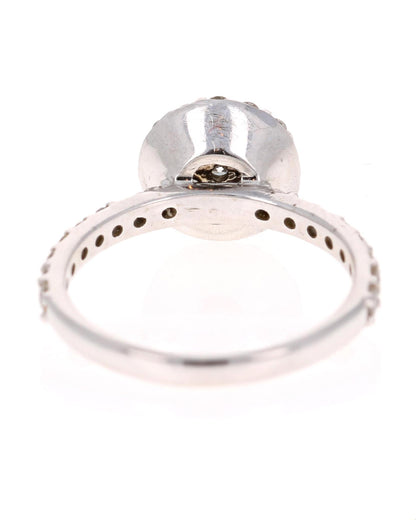 0.78 Carat Diamond White Gold Ring