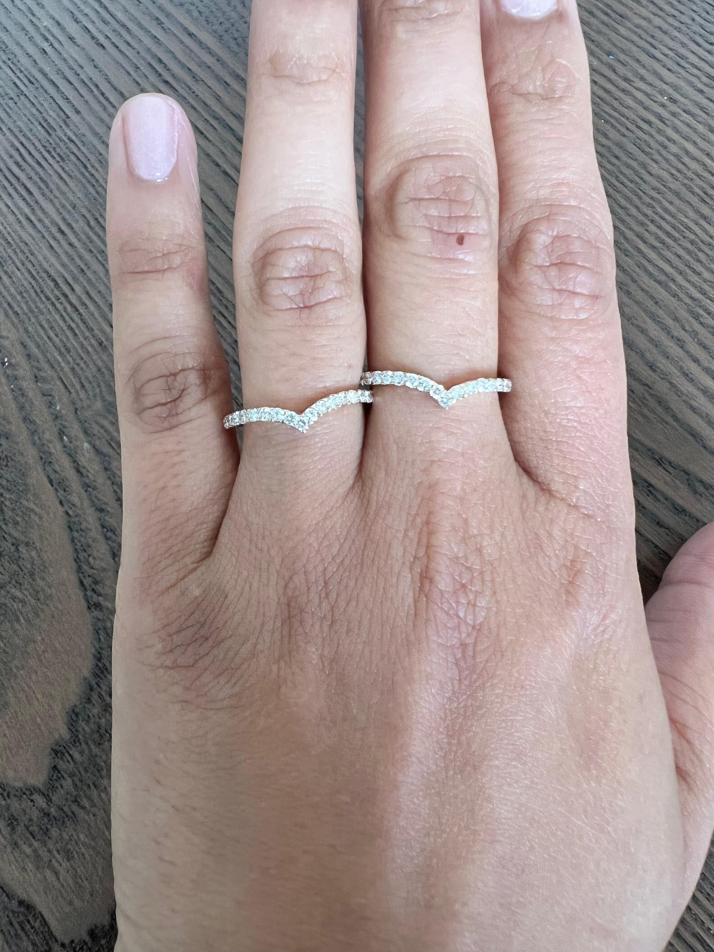 0.79 Carat Round Cut Diamond Rose Gold Bands