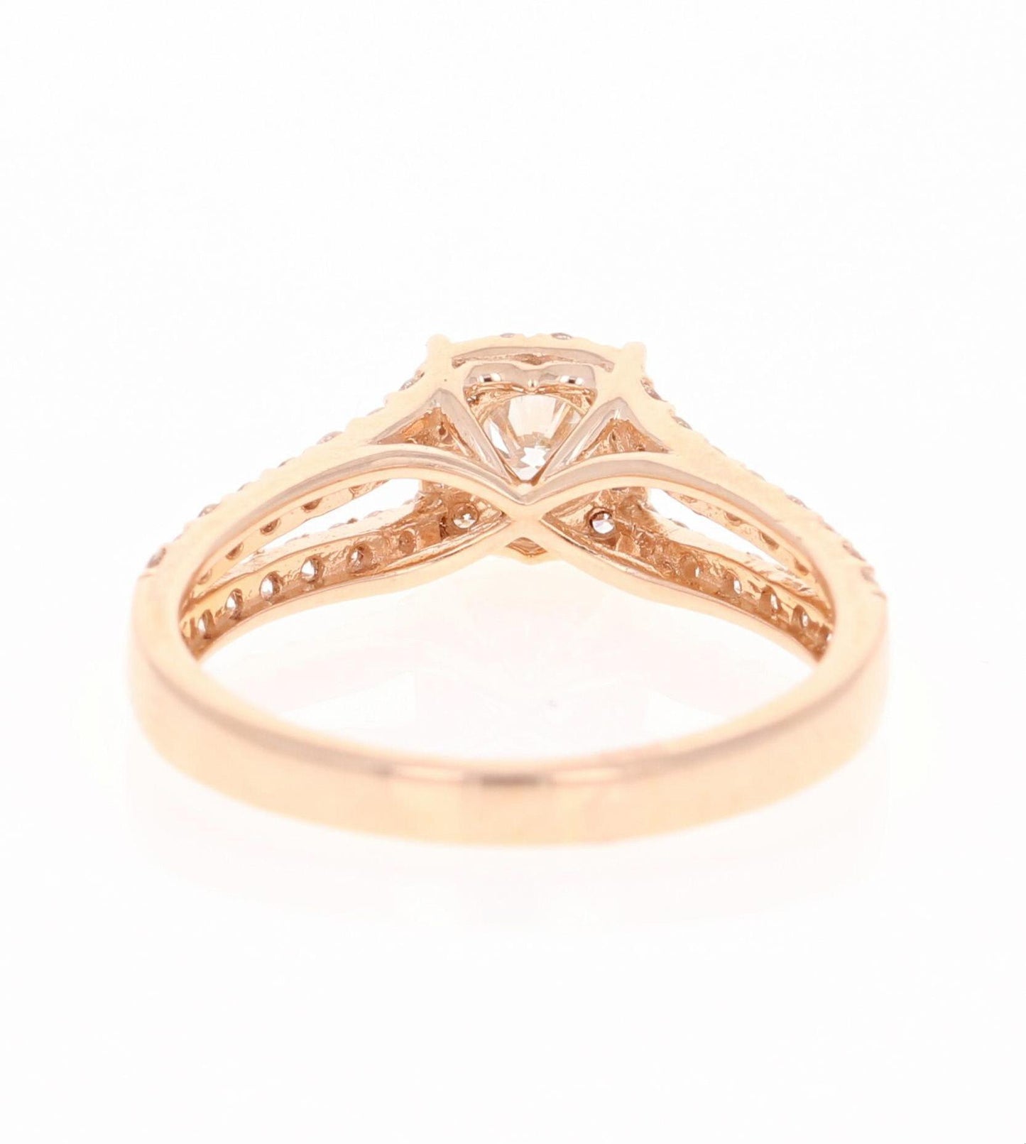 0.95 Carat Diamond Rose Gold Engagement Ring