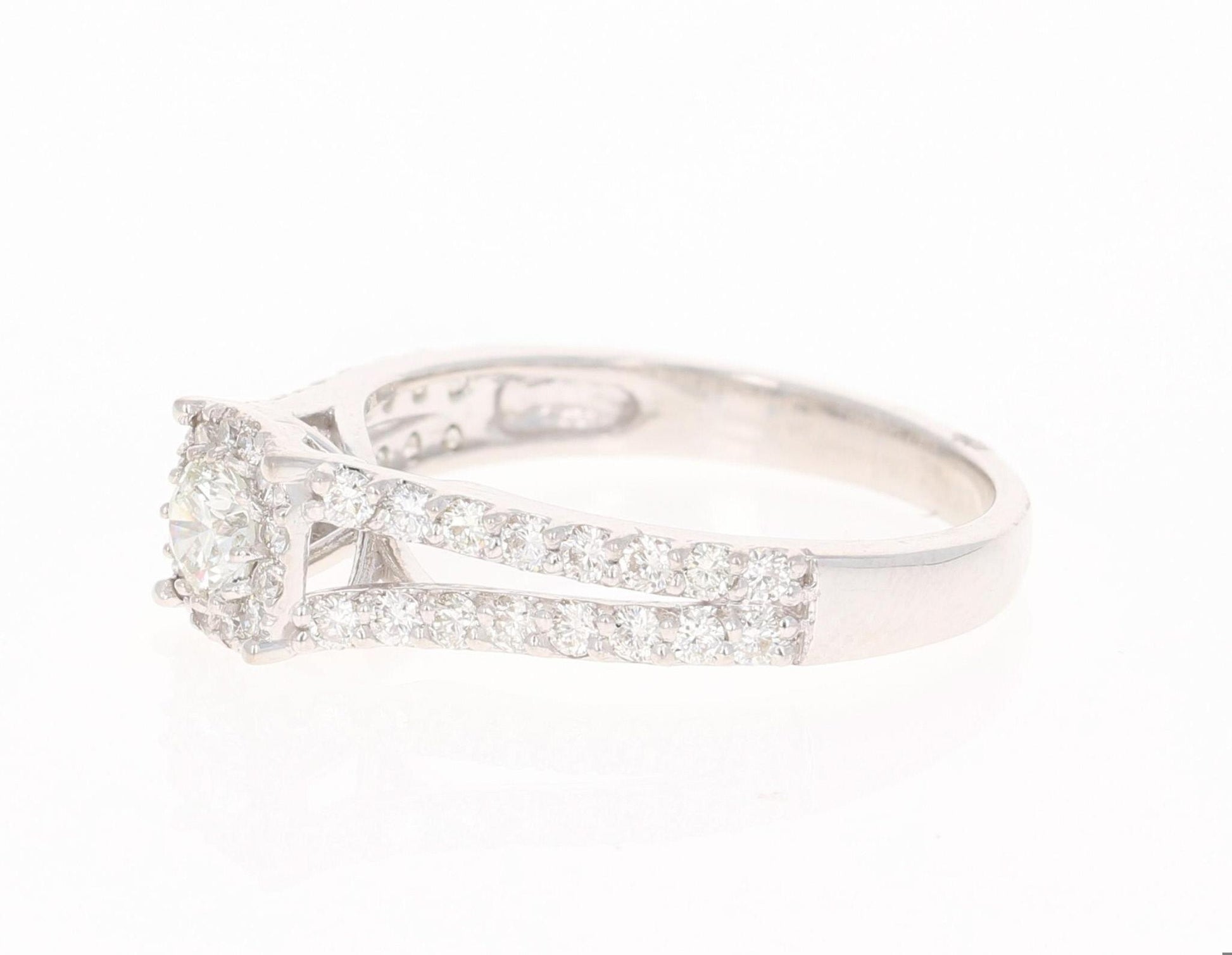 0.95 Carat Diamond White Gold Engagement Ring