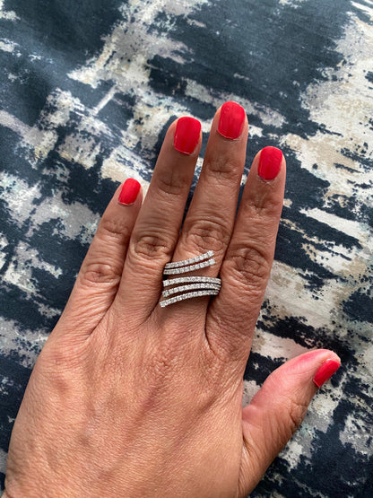 1.01 Carat Diamond Cocktail 14 Karat White Gold Ring