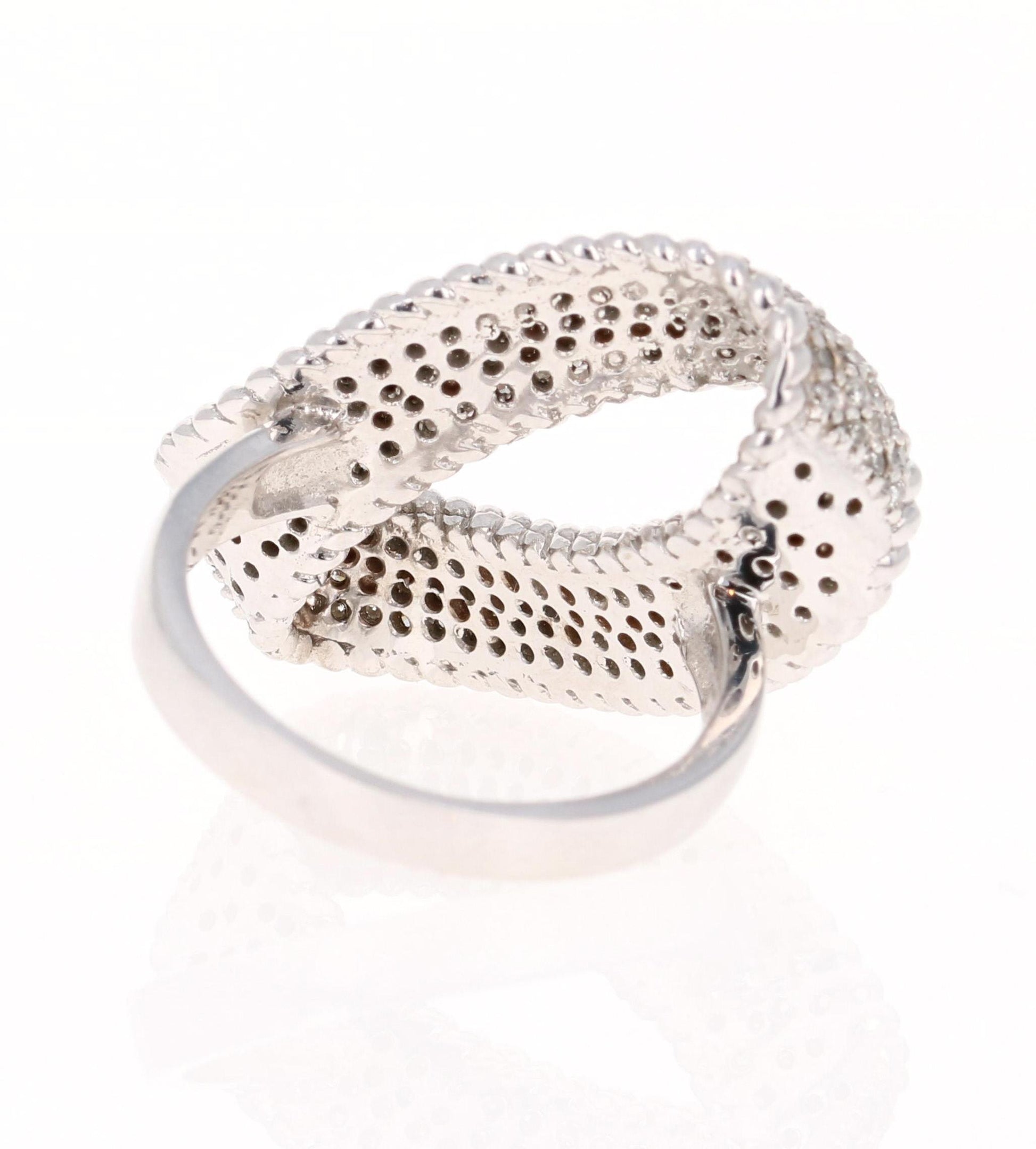 1.16 Carat Diamond 14 Karat White Gold Cocktail Ring