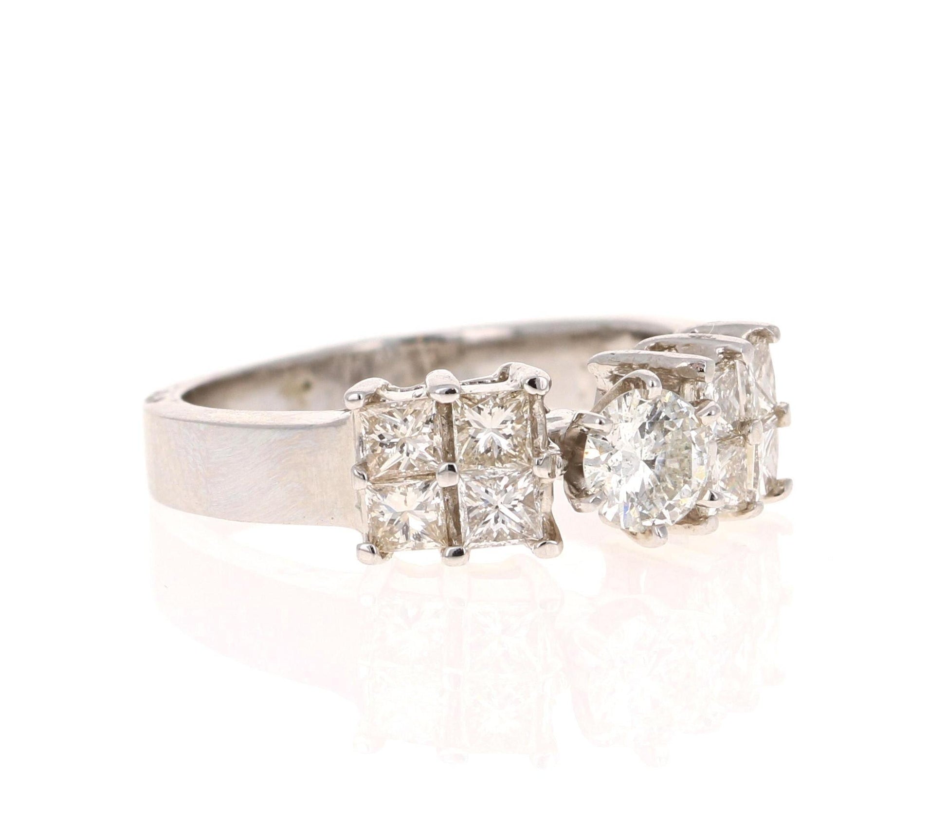 1.25 Carat Diamond 14 Karat White Gold Engagement Ring