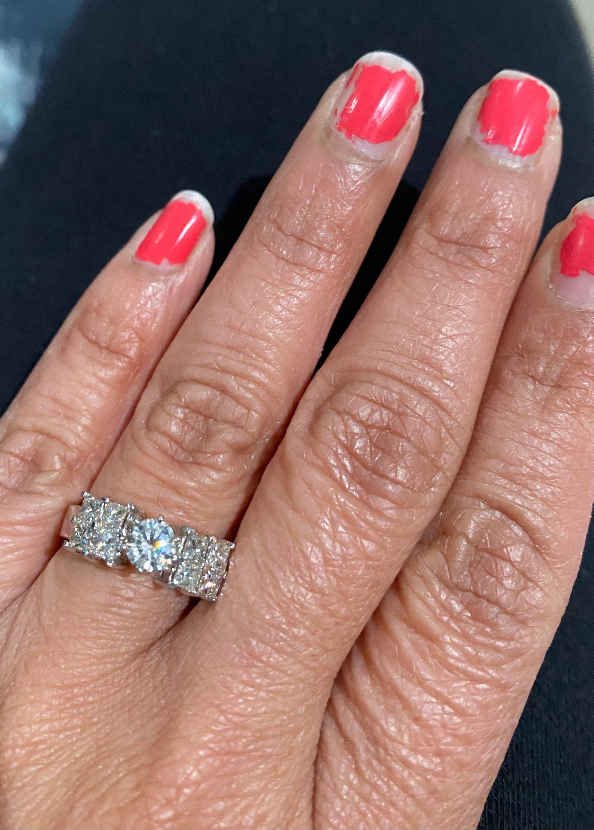1.25 Carat Diamond 14 Karat White Gold Engagement Ring