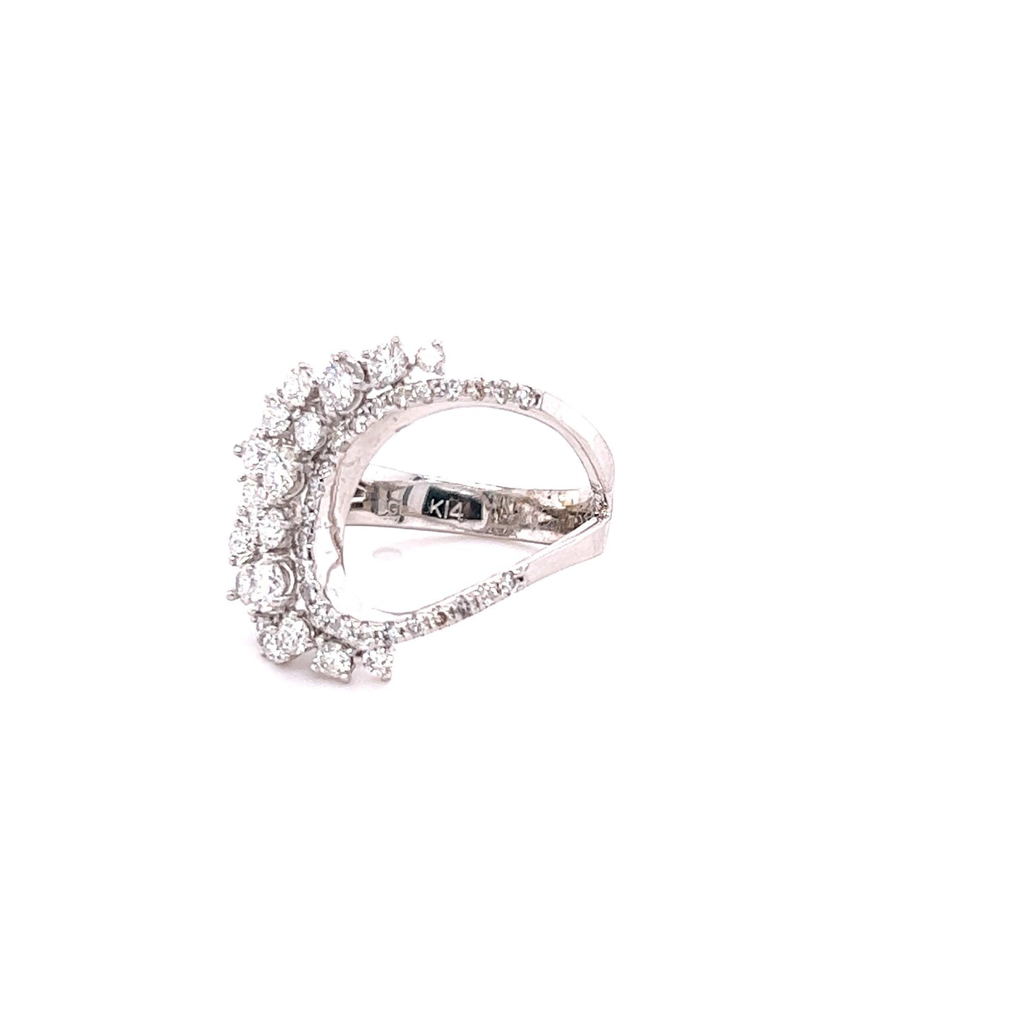 1.32 Carat Diamond White Gold Cocktail Ring