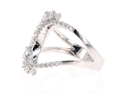 1.32 Carat Diamond White Gold Cocktail Ring