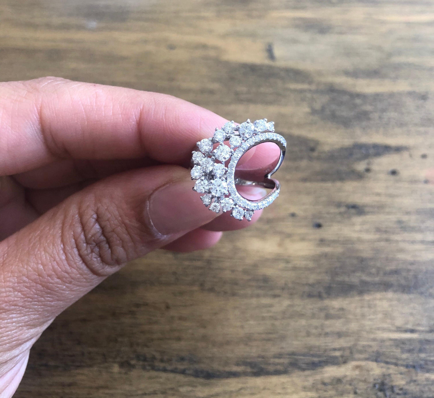 1.32 Carat Diamond White Gold Cocktail Ring