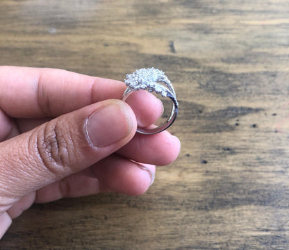 1.32 Carat Diamond White Gold Cocktail Ring