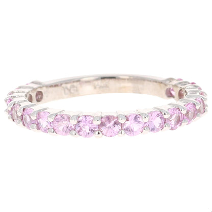 1.41 Carat Pink Sapphire White Gold Band