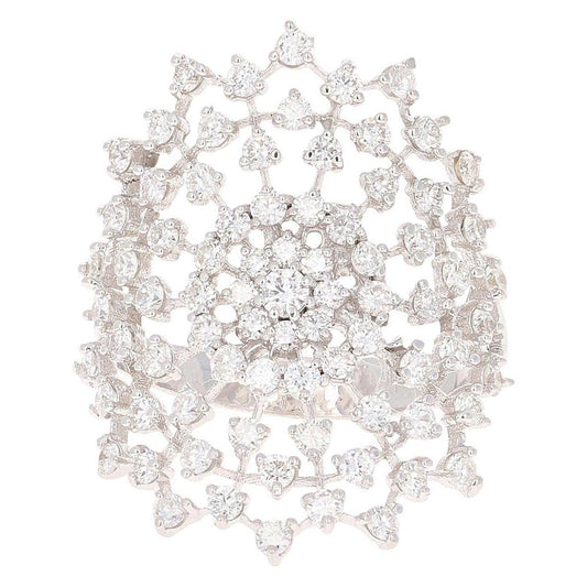 1.43 Carat Diamond 18 Karat White Gold Cocktail Ring