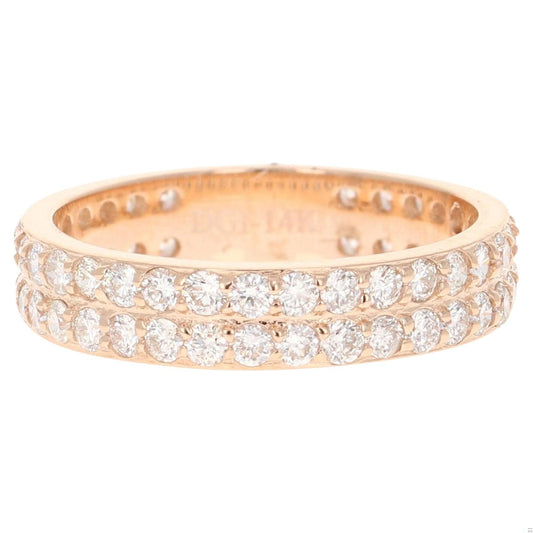 1.48 Carat Natural Diamond Rose Gold Band