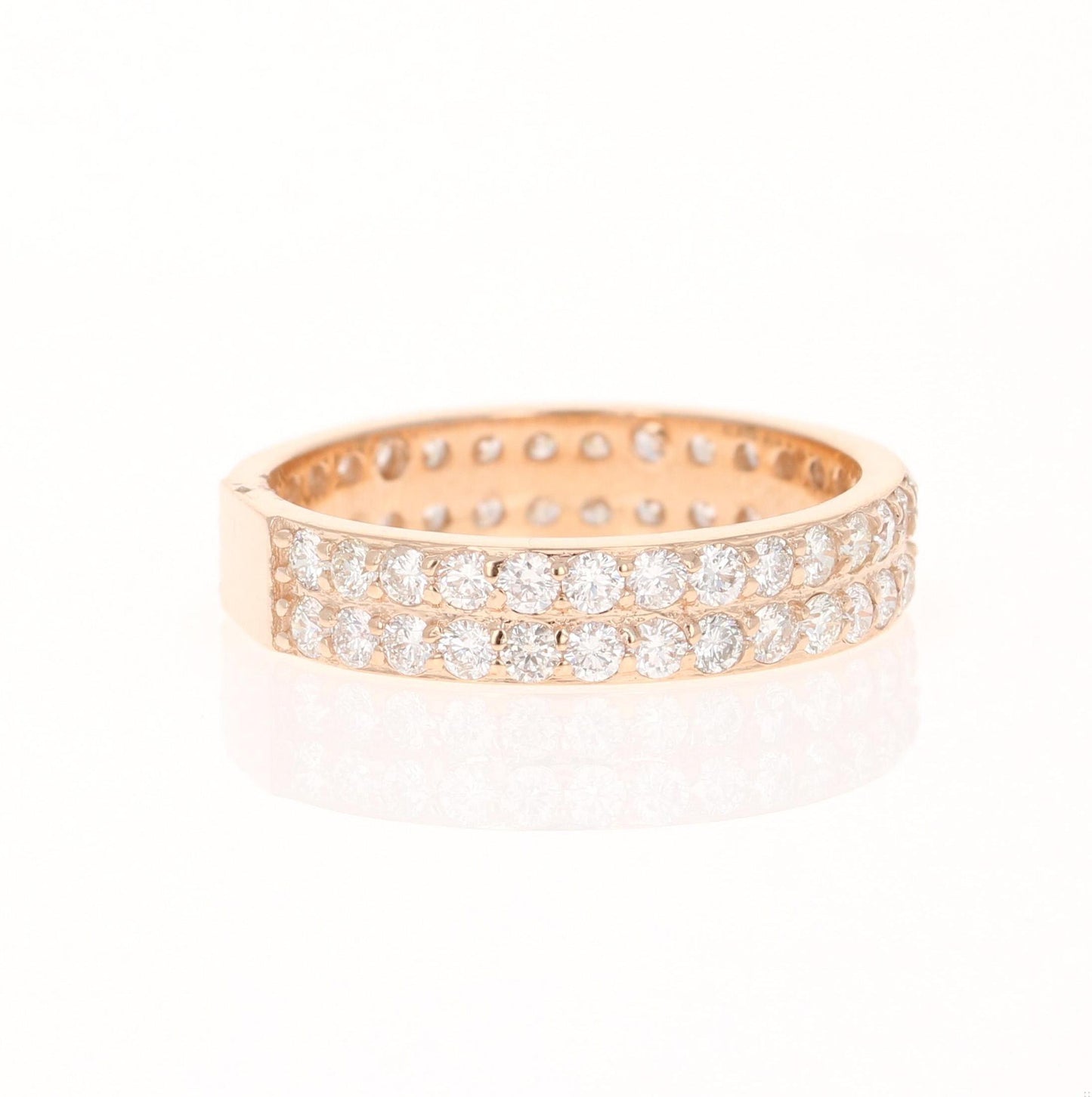 1.48 Carat Natural Diamond Rose Gold Band