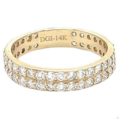 1.48 Carat Natural Diamond Yellow Gold Band