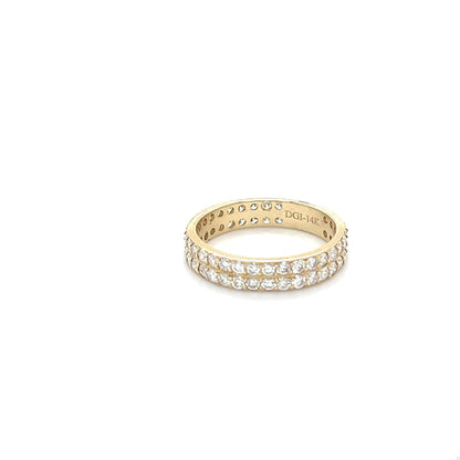 1.48 Carat Natural Diamond Yellow Gold Band