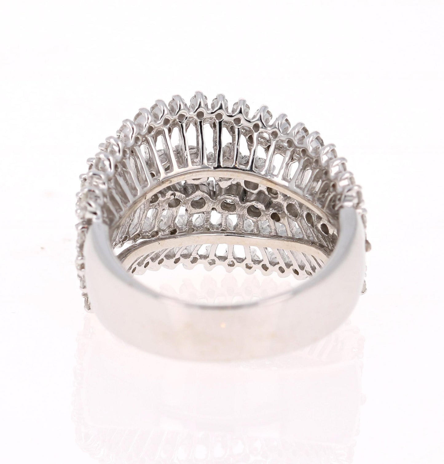 1.49 Carat Diamond Cocktail 14 Karat White Gold Ring