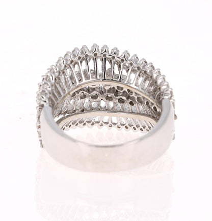1.49 Carat Diamond Cocktail 14 Karat White Gold Ring