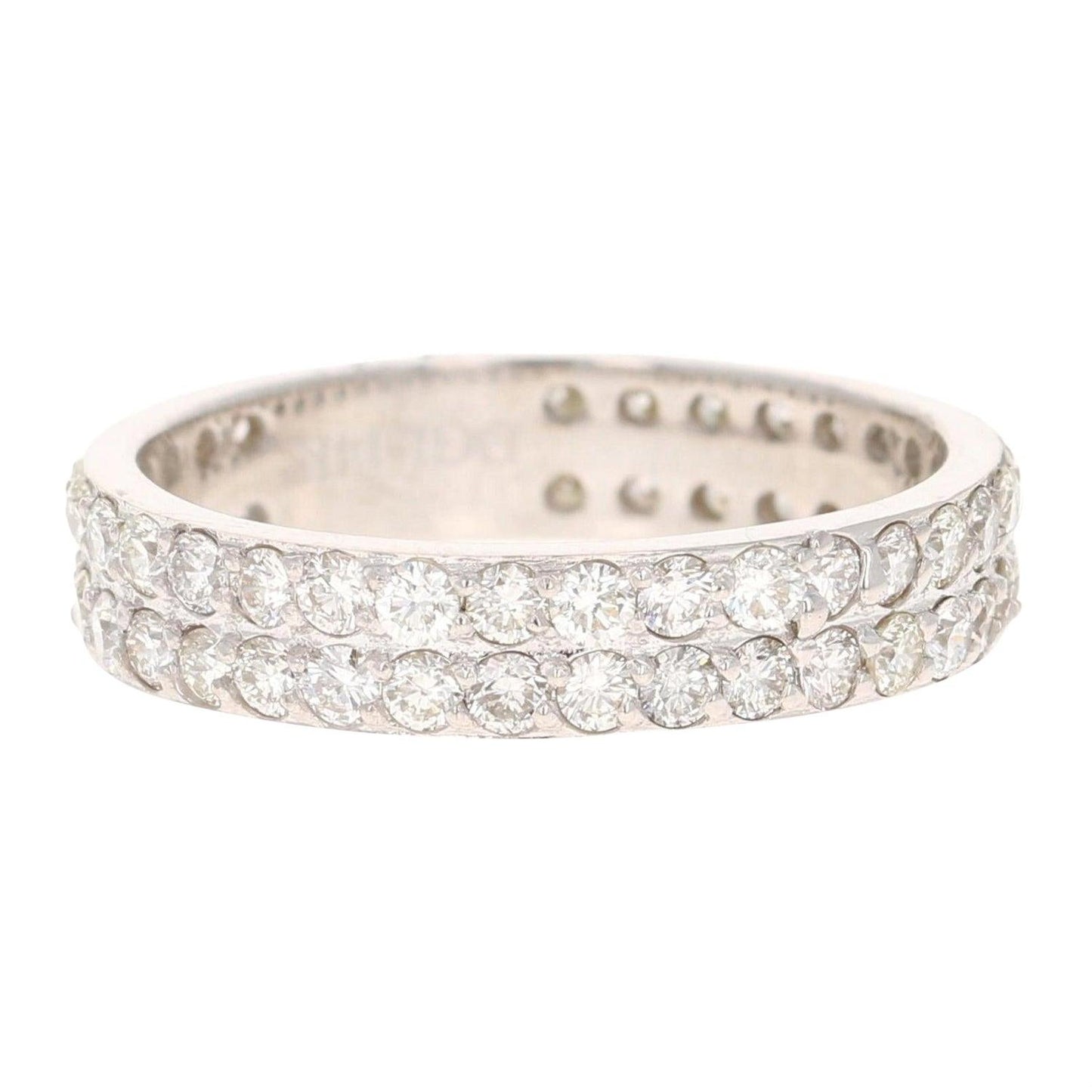 1.49 Carat Natural Diamond White Gold Band